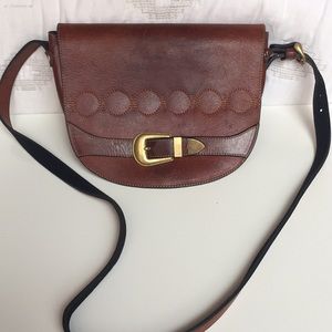 Genuine Argentine leather saddle bag